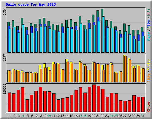 Daily usage for May 2025