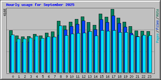 Hourly usage for September 2025